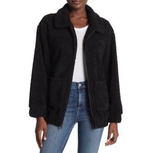 Andrew Marc Front Zip Faux Shearling Jacket